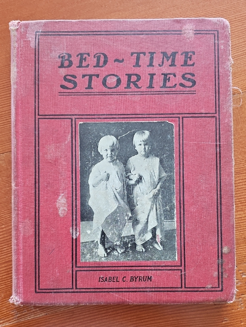 1911 Antique Bed-Time Stories Vintage Red Hardcover Book